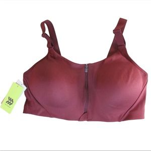All In Motion Women's High Support Zip-Front Mesh Crossback Bra